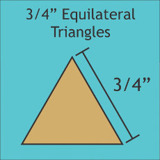 0.75 Inch Equilateral Triangles 100 Pieces - Paper Piecing