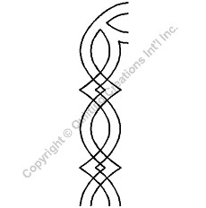 Cable / Border Quilting Stencil Size: 4in or 10cm