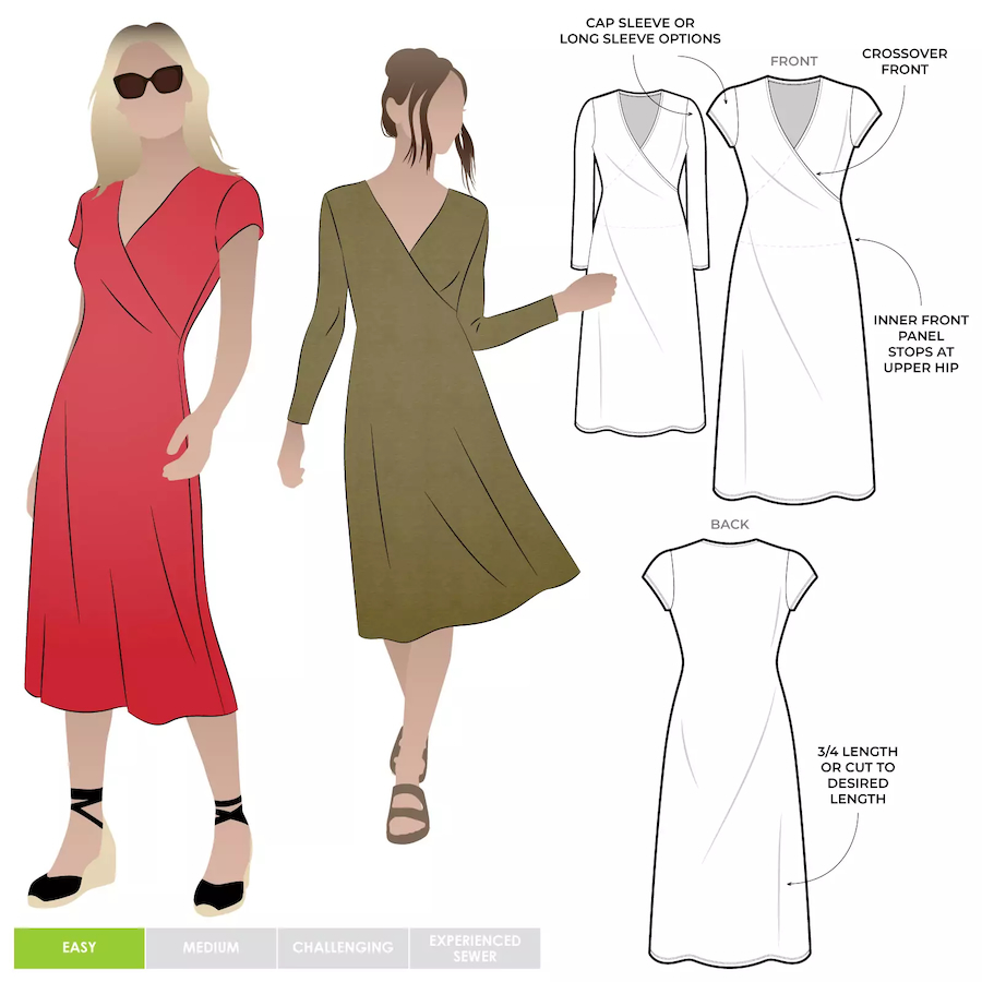 Suzie Knit Dress Pattern Size 18-30 By Style Arc