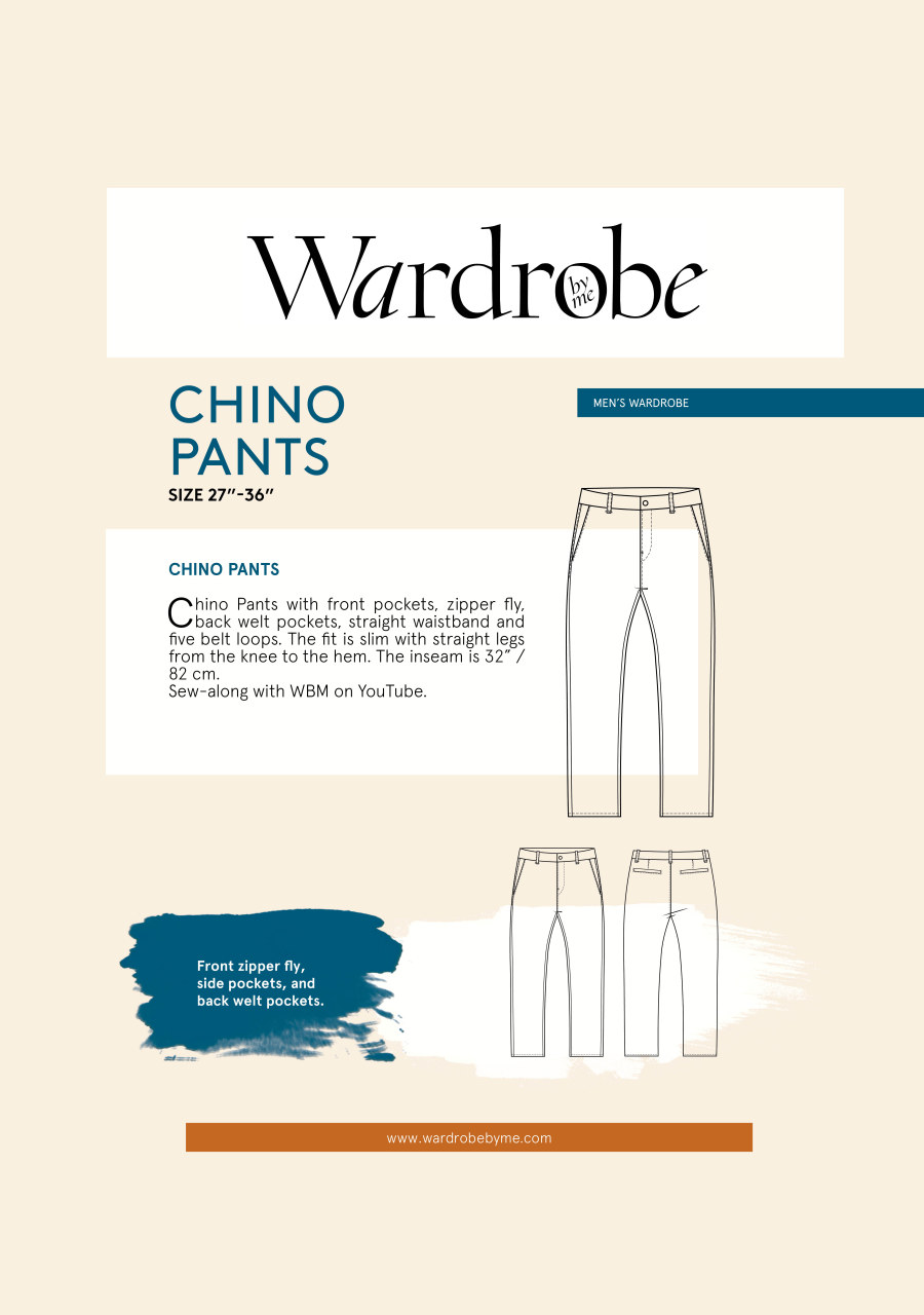 Chino Pants Pattern By Wardrobe By Me