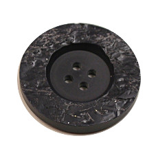 Acrylic Button 4 Hole Metallic 18mm Black