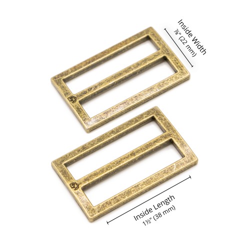 Slider - Antique Brass - 1.5 in (38mm) Pack of 2 From ByAnnie