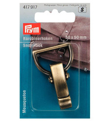 Prym Snap Hook 30 X 50mm Antique Brass Brushed (Due May)