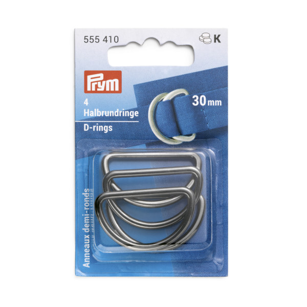 Prym D-Rings 30mm Gunmetal 4 pc