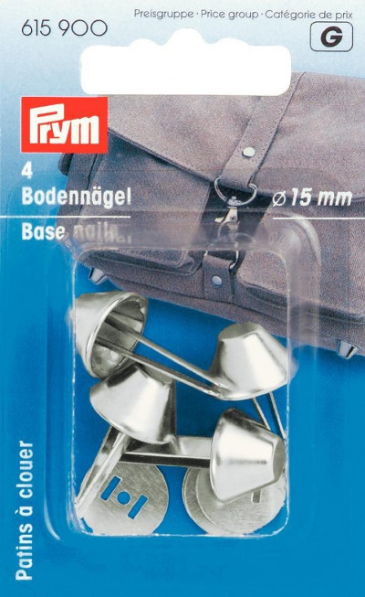 Prym Base Nails For Bags Silver Col 15mm 4pcs