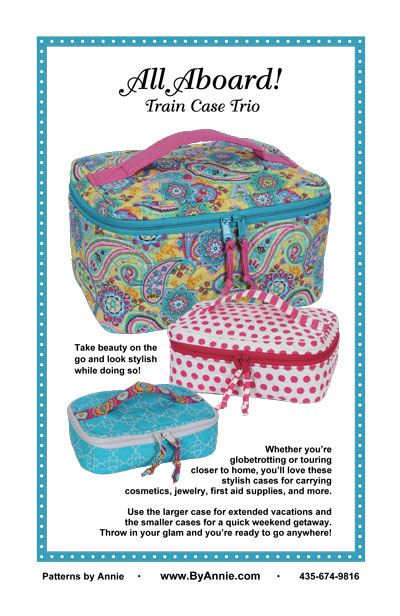 All Aboard Train Case Trio Pattern ByAnnie