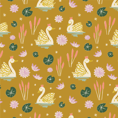 Swan Lake From Floral Frenzy By Samantha Johnson For Cloud9 Fabrics (Due Nov)