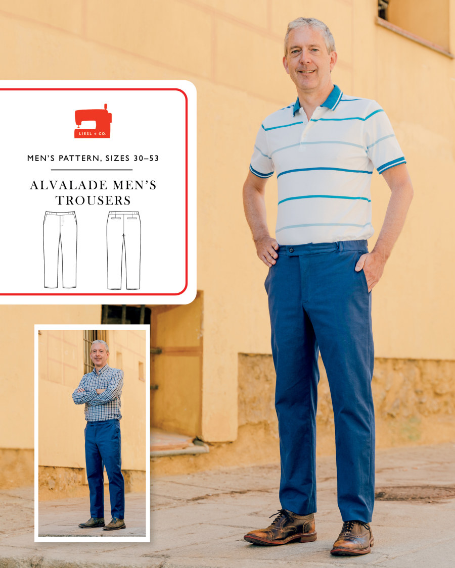 Alvalade Men's Trousers Pattern by Liesl + Co
