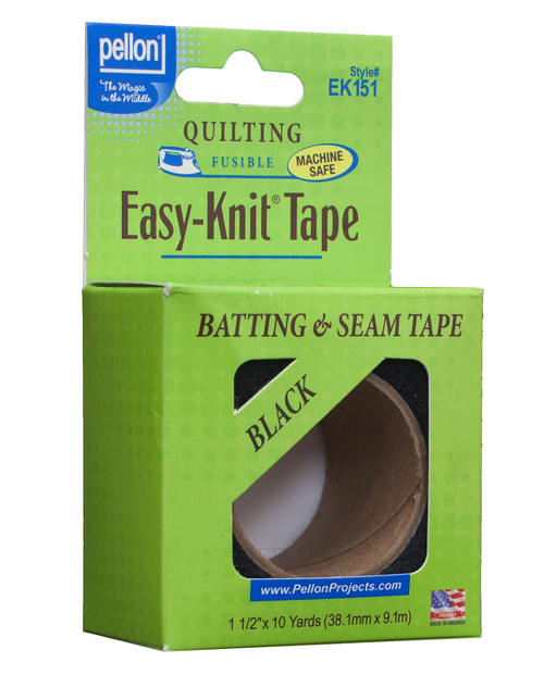 Legacy EZ Knit Tape For Seams & Batting Black - 3cm (1.5in) X 9.1m