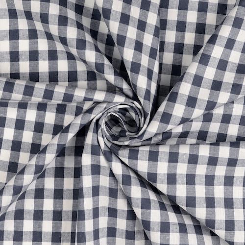 Navy / White Yarn Dyed Large Gingham Check from Kobenz by Modelo Fabrics