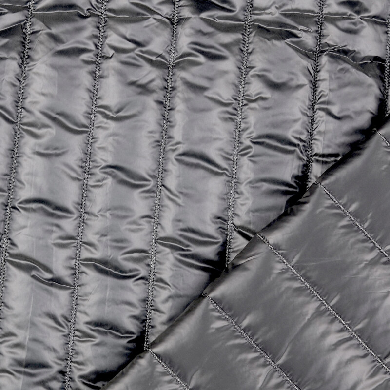 Grey Straight Satin Quilted Poly from Macklin by Modelo Fabrics