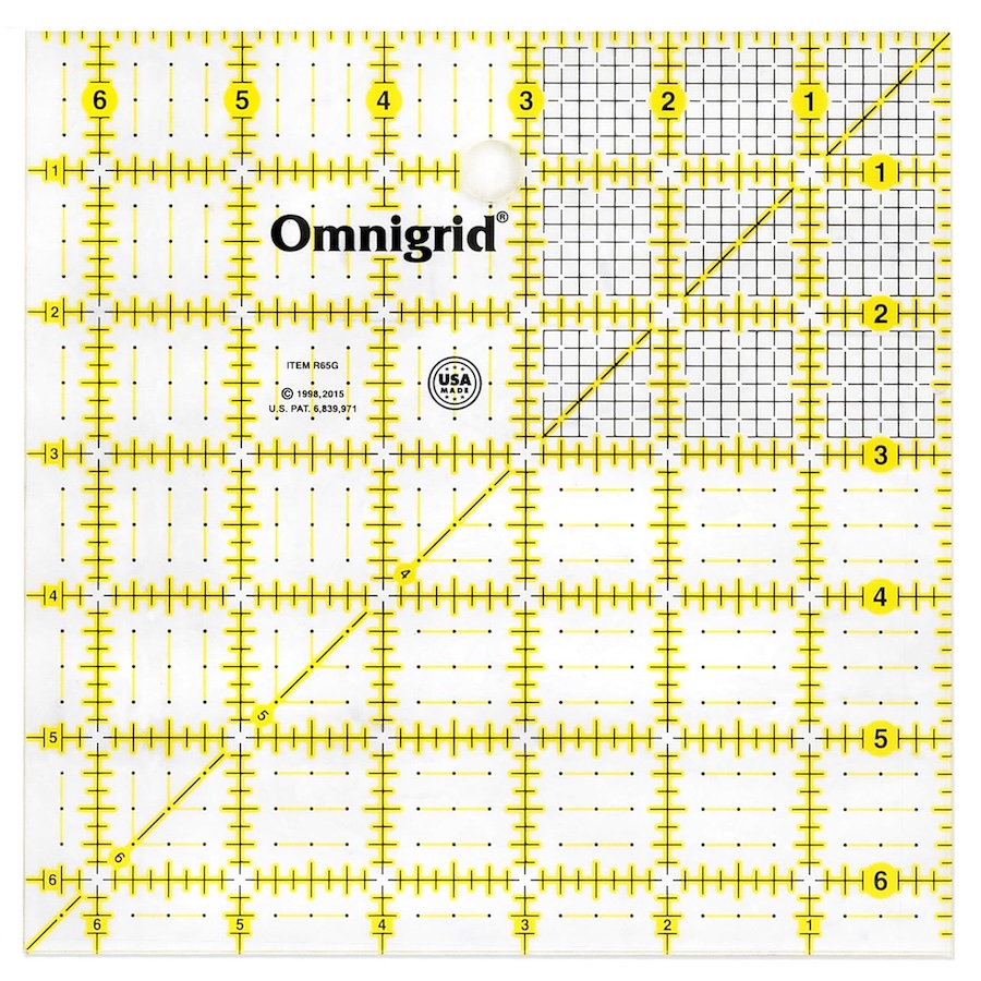 Omnigrid Square - 6.5x 6.5 With Grid