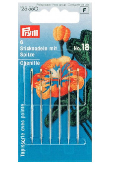 Prym Needles Chenille Sharp Point No.18 With 6pcs