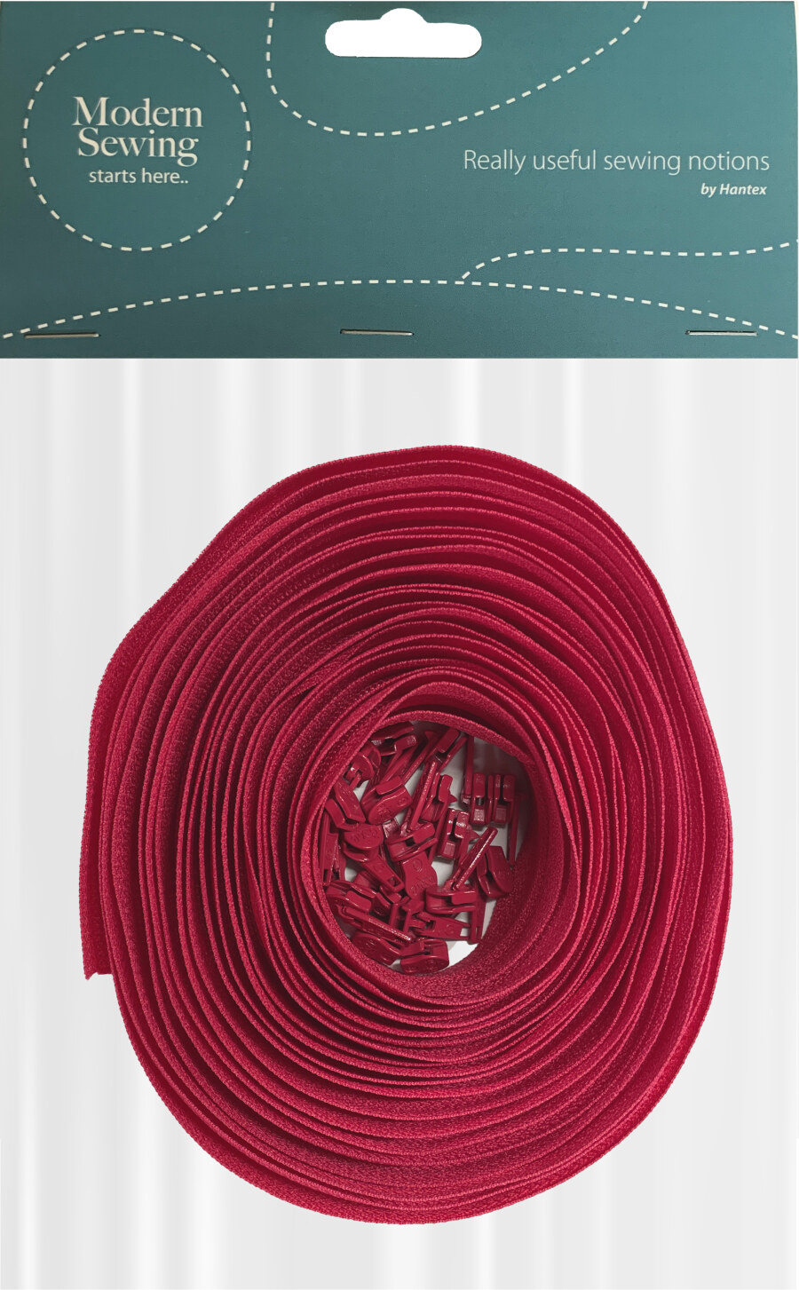 Magenta Standard #3 Continuous Zipper With Pinlock Pulls - 5m Tape With 20 Zipper Pulls