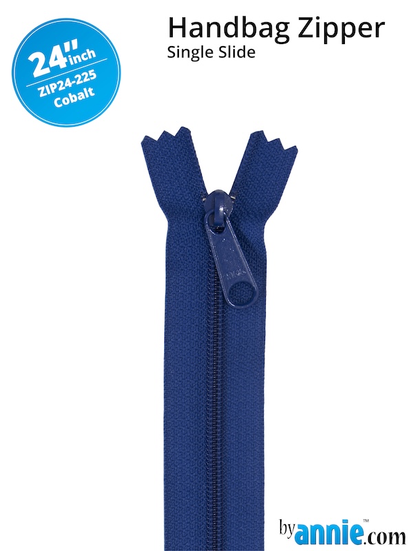 Single Slide Bag Zipper 24in Cobalt From ByAnnie (ZIP24-225)