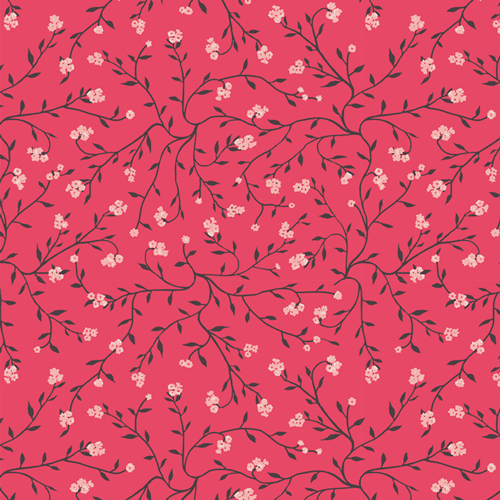 Dancing Florets Rouge in Rayon from Plentiful by Katarina Roccella