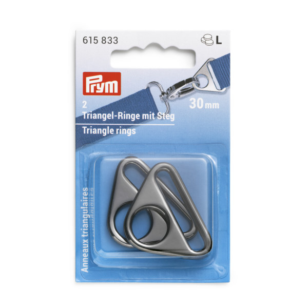 Prym Triangle Rings 30mm Gunmetal 2 pc