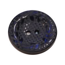 Acrylic Button 2 Hole Engraved 23mm Midnight Blue