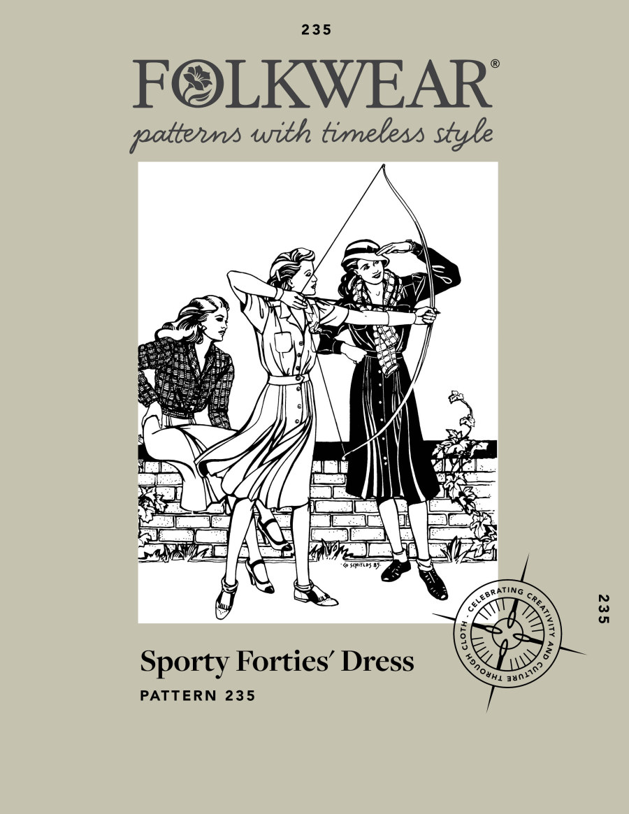 Sporty Forties Dress by Folkwear Patterns