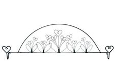 Flower Garden 12in Wire Hanger