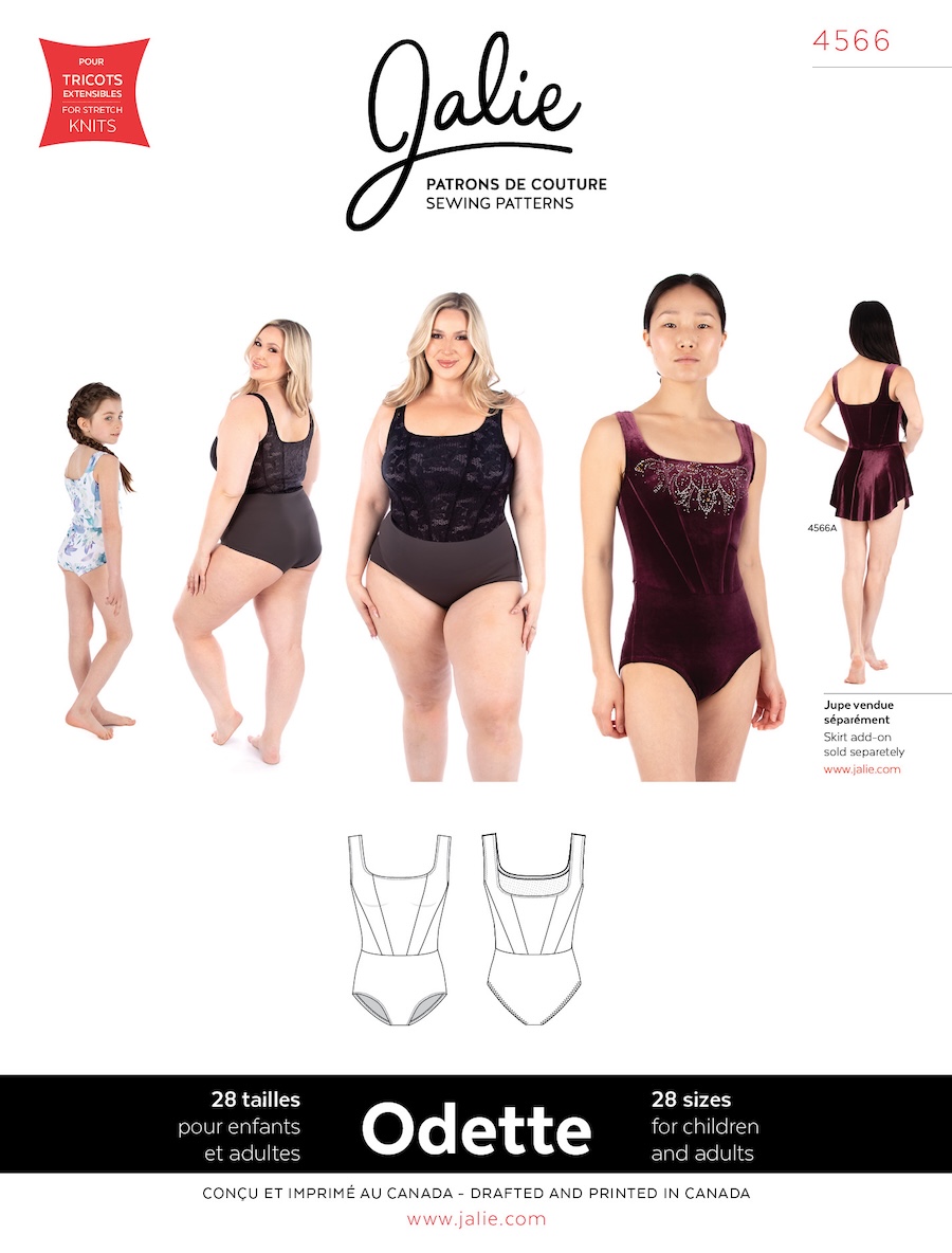 Odette Corset-Style Leotard Pattern By Jalie (Avail Jun)