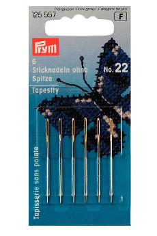 Prym Embroidery Needles Tapestry Blunt Point No.22 With 6pcs