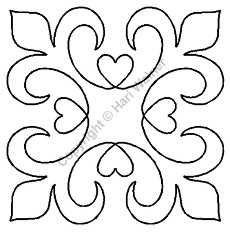 Machine Quilting Block Stencil Size: 4.5in or 11.4cm