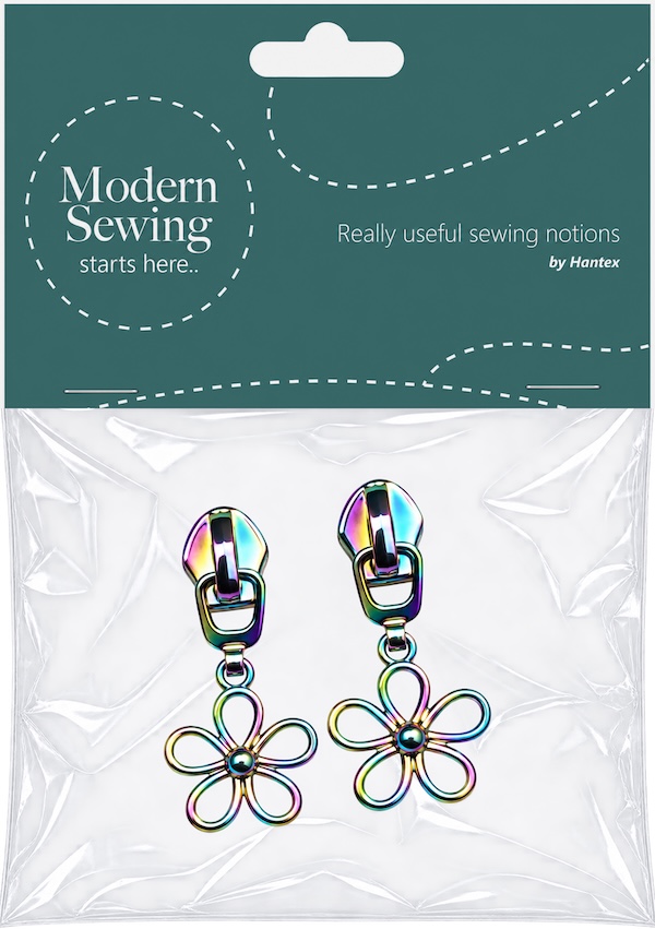 Rainbow Flower Heavy Duty #5 Zip Pull Pack Of 2