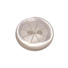 Acrylic Button 2 Hole Engraved 12mm White