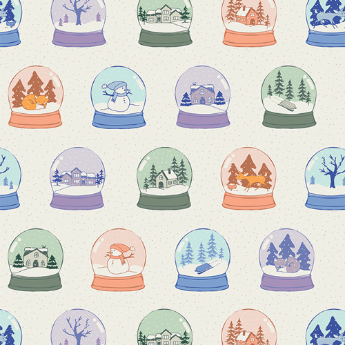 Snowglobes Scene from Frost & Fir by Abby Luchsinger for Sewcial Bee Collective for AGF