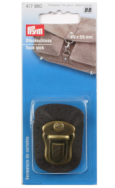 Prym Tuck Lock 40 X 55mm Brown / Antique Brass