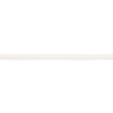 Off White Crochet-edged Poplin Bias Binding Double Fold - 15mm X 25m