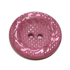 Acrylic Button 2 Hole Engraved 18mm Deep Mauve