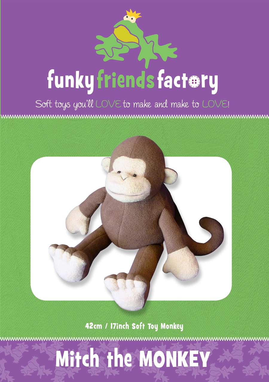 Mitch The Monkey Pattern By Funky Friends Factory
