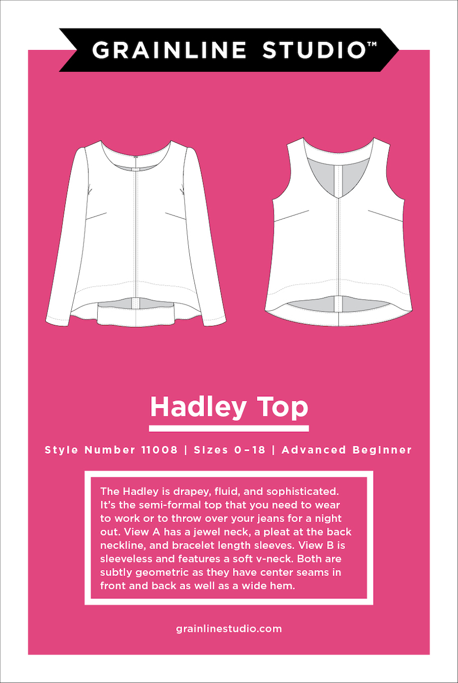 Hadley Top Pattern By Grainline Studio