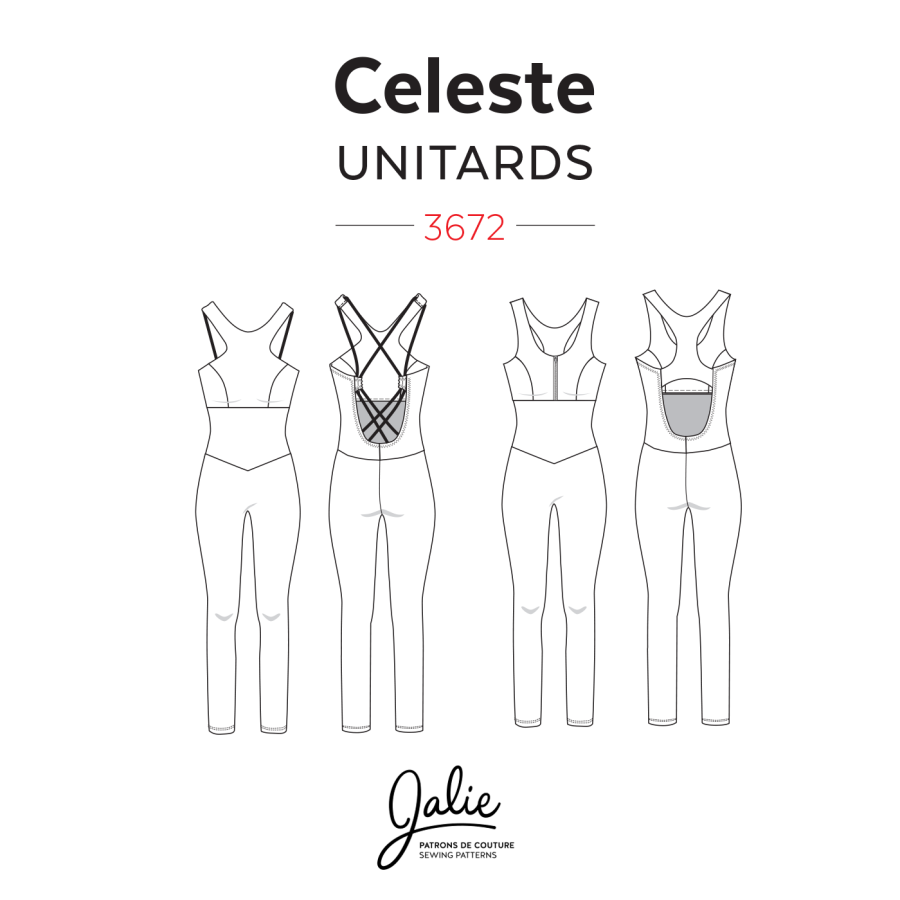 Celeste Open Back Unitards Pattern by Jalie