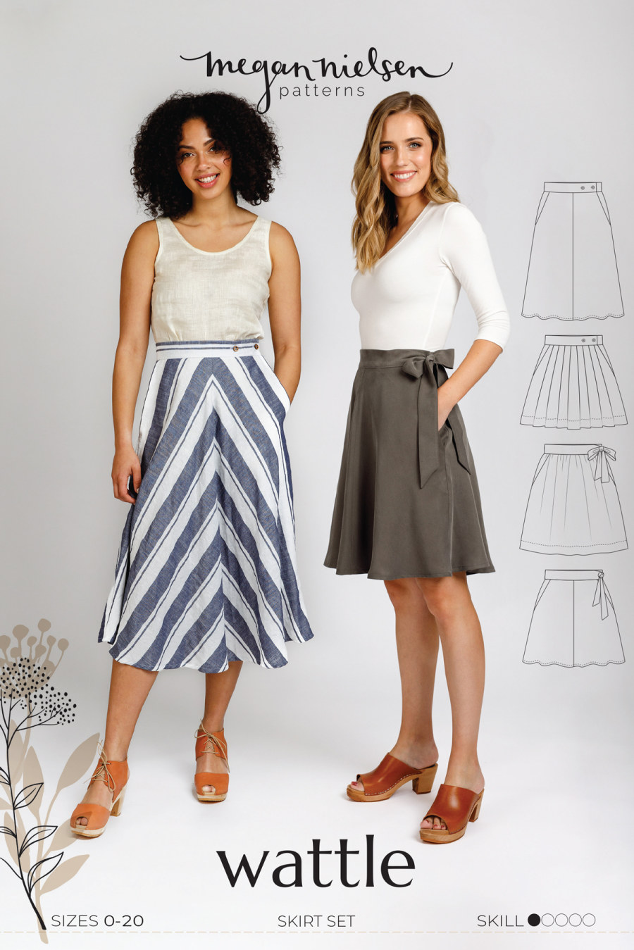 Wattle Skirt Pattern - Megan Nielsen Patterns - Wholesale by Hantex Ltd ...