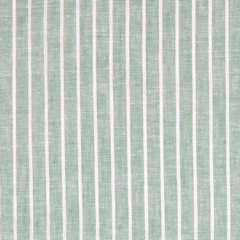 Soft Green Yarn Dyed Wide Stripe Linen Cotton Blend from Carbury by Modelo Fabrics