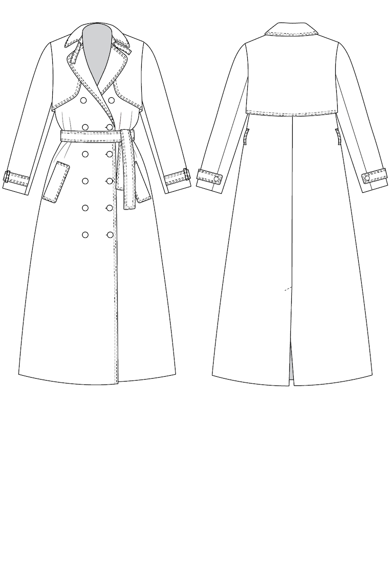 Isla Trench Coat By Named Patterns - Wholesale by Hantex Ltd UK EU