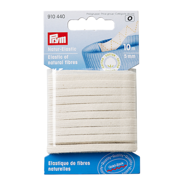 Prym Natural Fiber Elastic 5mm White