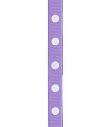 Spot Print Ribbon 3/8in 9mm Orchid/white 50yds / 46m
