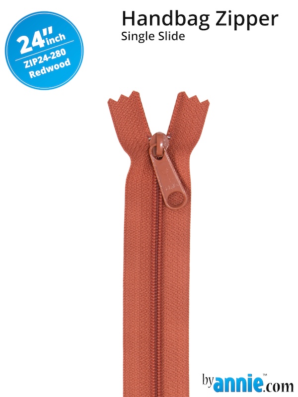 Single Slide Bag Zipper 24in Redwood From ByAnnie (ZIP24-280)