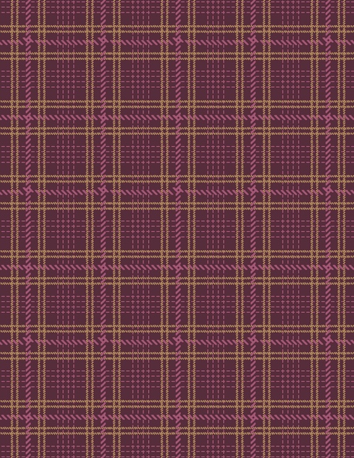 Crosshatch Plaid Merlot In Flannel From Highlands Flannel By Agf Studio (Avail Jan)
