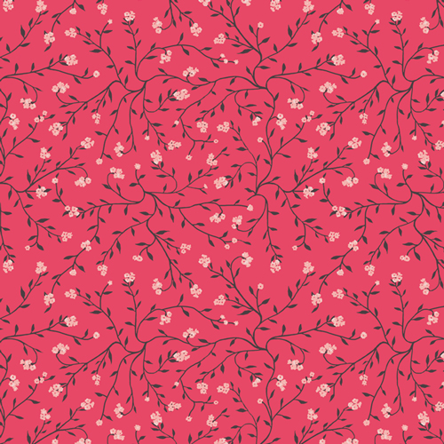 Dancing Florets Rouge from Plentiful by Katarina Roccella