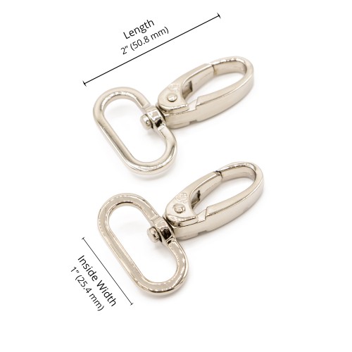 Swivel Hook - Nickel - 1 in (24mm) Pack of 2 From ByAnnie