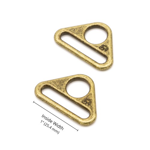Triangle Ring - Antique Brass - 1 in (24mm) Pack of 2 From ByAnnie