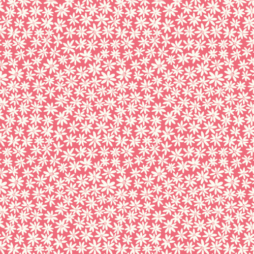 Tiny Daisies from Bohemian Paradise in Dark Pink by Maria Galybina for Cloud9 Fabrics
