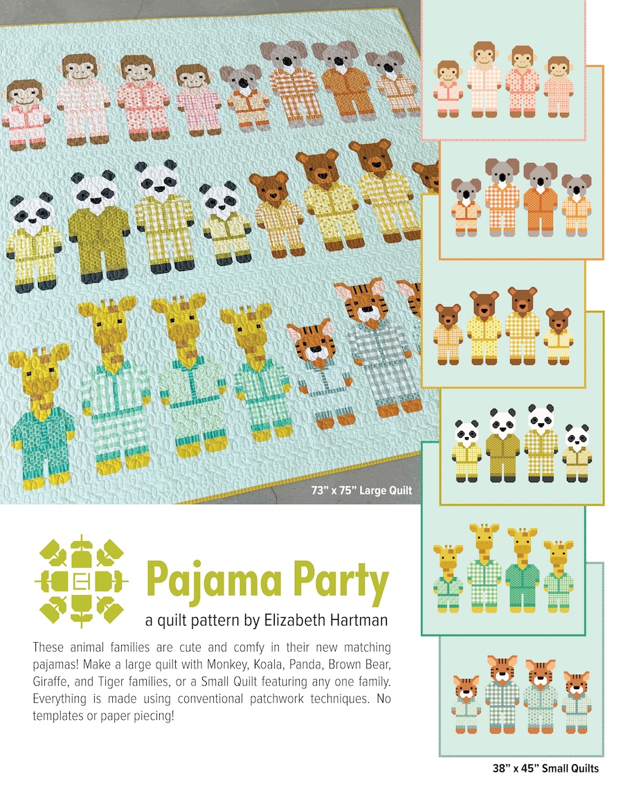 Pajama Party Quilt Pattern By Elizabeth Hartman (Avail Aug)