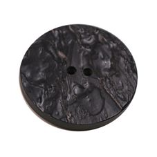 Acrylic Button 2 Hole Metallic 18mm Slate / Silver