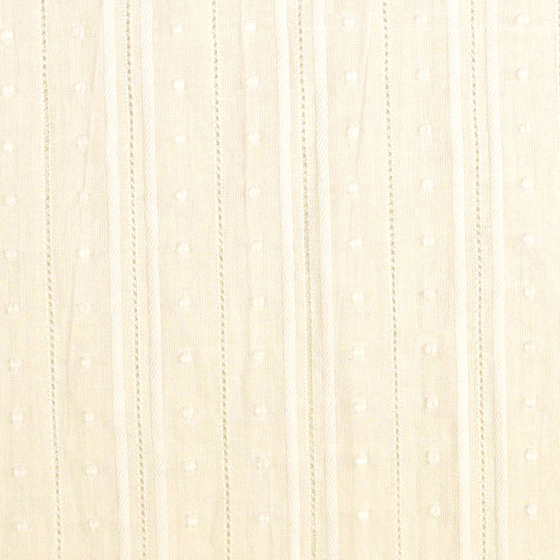Cream Dobby Voile From Kaibo by Modelo Fabrics